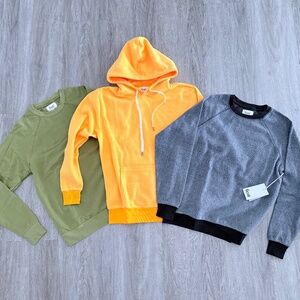 FEAT Men Lot of 3 Cozy & Soft Sweatshirts Sz S NWT